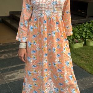 gown orange print 4