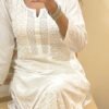 rayon white kurta lace 1