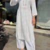 rayon white kurta lace 2