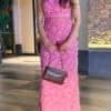 chikankari long dress pink 1