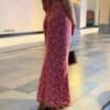 chikankari long dress pink 2