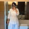 cotton white short kurta 2