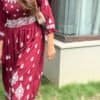 modal maroon long dress 4