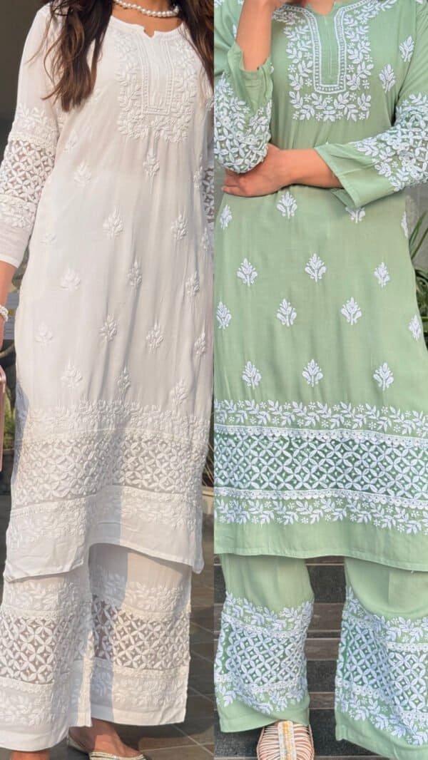 organza panel white kurta set 3