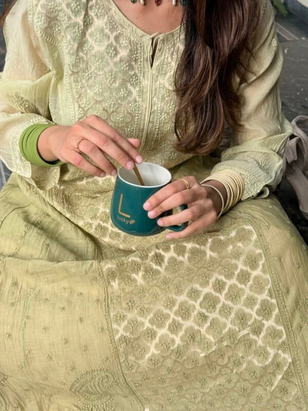 kali chikankri kurta pista green 1