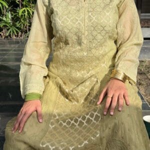 kali chikankri kurta pista green 5